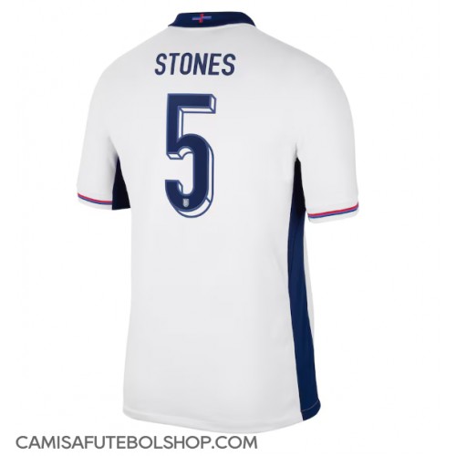 Camisa de time de futebol Inglaterra John Stones #5 Replicas 1º Equipamento Europeu 2024 Manga Curta